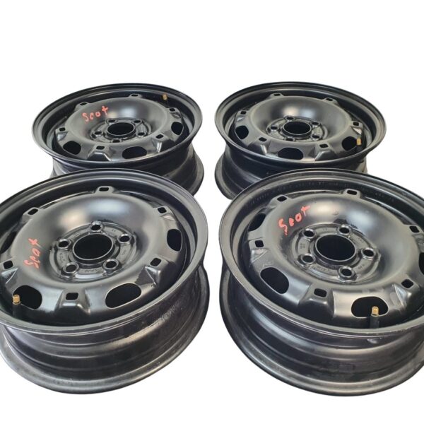 6Q0601027E VW Polo Seat Skoda Stahlfelgen Schwarz 5 x 13 Zoll ET35, LK 5x100