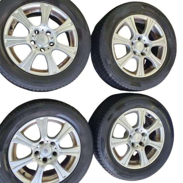 Brock Alloy Wheels Alufelgen Satz mit Reifen Silber 7x16 Zoll ET20, LK 5x120