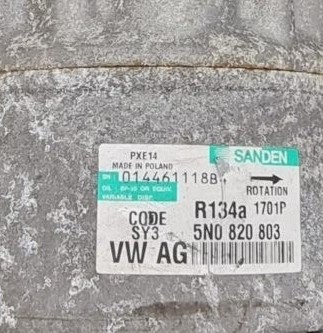 5N0820803 VW Audi Seat Skoda Klimakompressor Sanden – Bild 4