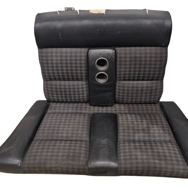 Audi 80 Cabrio Typ 89 Rücksitzbank Teilleder Schwarz/Grau Kariert