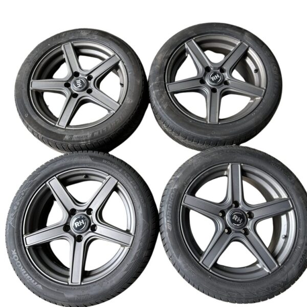 RH Alufelgensatz 5-Speichen 7,5x17 Zoll ET35, LK 5x120 Dunkelgrau KBA 49981