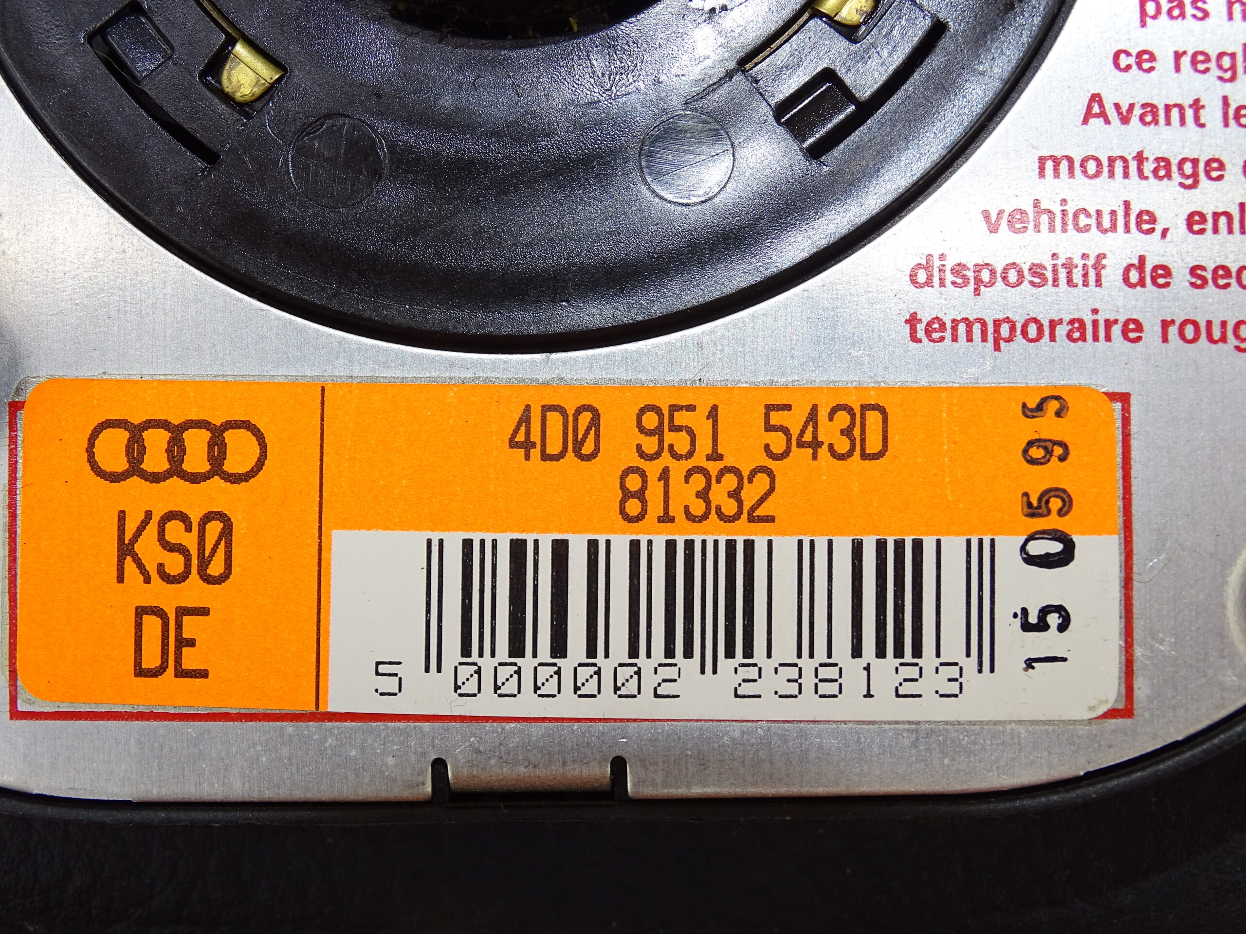 4A0419091AB+4D0951543D Audi 80 90 B3 B4 Cabrio Coupe Typ89 A4 B5 A6 C5 Lenkrad 4-Speichen mit Schleifring Airbag – Bild 16