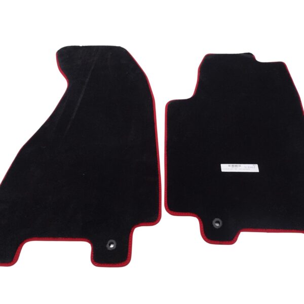 Audi 80 Cabrio Typ89 Fußmatten Textilmatten vorne links+rechts Schwarz mit Roter Umrandung Neu