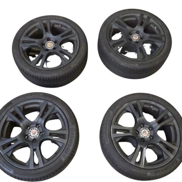 Platin KBA 47281 Alufelgen Satz 5-Speichen Schwarz 8Jx18 Zoll ET40 LK 5x112