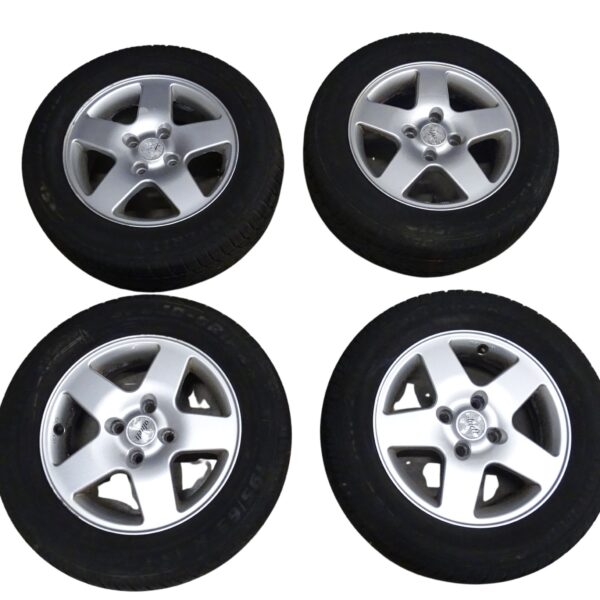 Aluett/R.O.D 5-Speichen Alufelgen Satz Silber 6x15 Zoll ET35, LK4x100