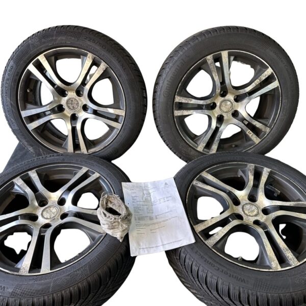 47282 Platin Wheels Alufelgen Schwarz/Silber mit Reifen 7x17 Zoll ET40, LK5x115