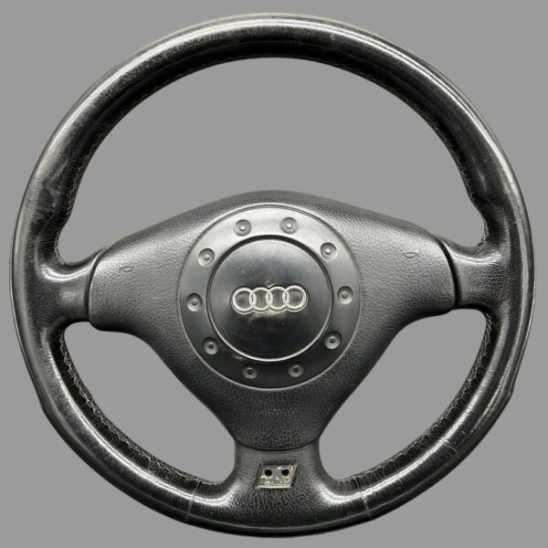 4A0419091AM + 4A0880201F Audi Airbag Leder Lenkrad 3-Speichen S-Line schwarz