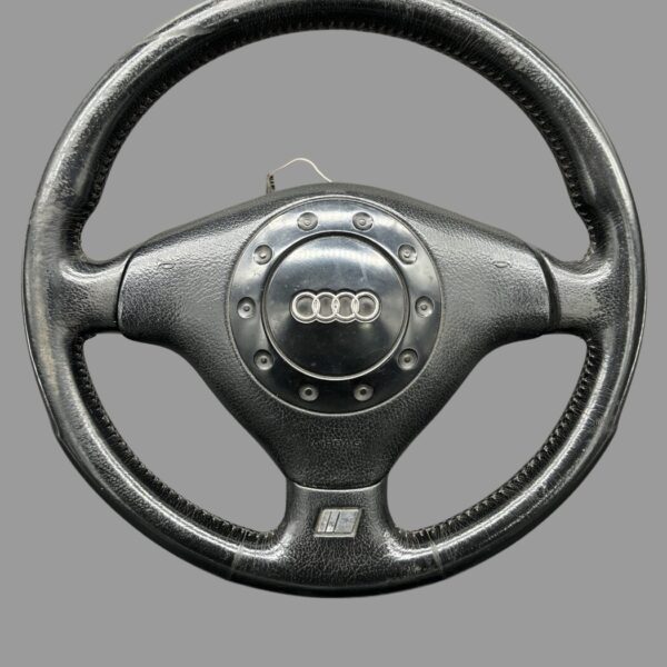 4A0419091AD + 4A0880201F Audi Airbag Leder Lenkrad 3-Speichen S-Line schwarz