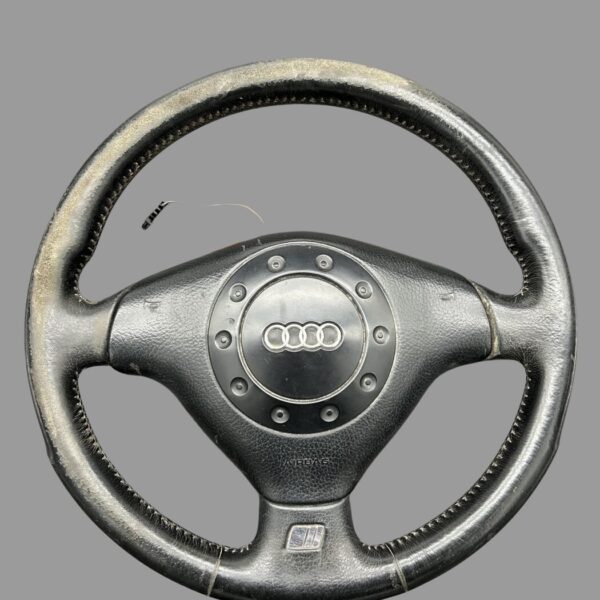 4A0419091AD + 4A0880201F Audi Airbag Leder Lenkrad 3-Speichen S-Line schwarz