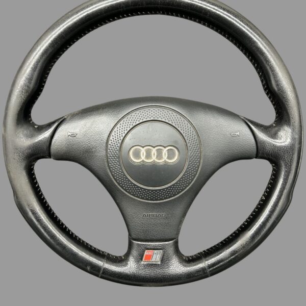 4B0419091E + 4A0880201H Audi Airbag Leder Lenkrad 3-Speichen S-Line schwarz