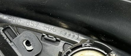 8H0035399+8H0857506 Audi A4 S4 RS4 B6 8H Cabrio Hochtöner mit Abdeckung rechts schwarz – Bild 3