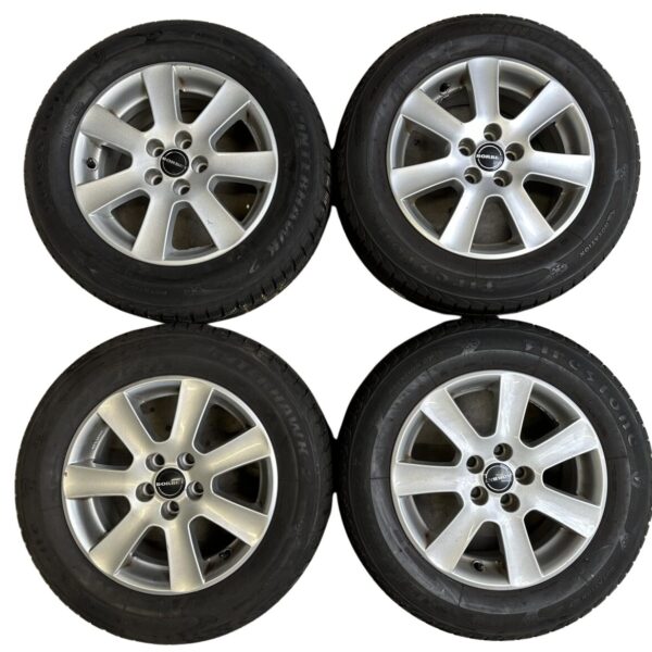 Borbet CA65535 Alufelgen Satz Silber 7-Speichen 6,5x15 Zoll ET 35, LK 5x100