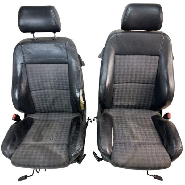 Audi 80 B4 Cabrio Typ 89 Sitze Vorne Teilleder Schwarz /Stoff kariert
