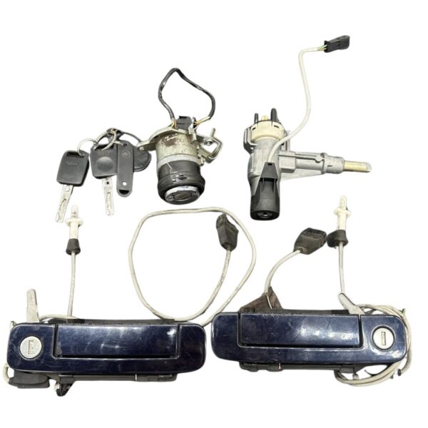 Audi Cabrio Typ89 Schloss Set Heckklappe / Zündschloss / Türgriffe Blau mit Schlüssel