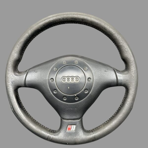 4B0419091E + 4A0880201F Audi Airbag Leder Lenkrad 3-Speichen S-Line schwarz