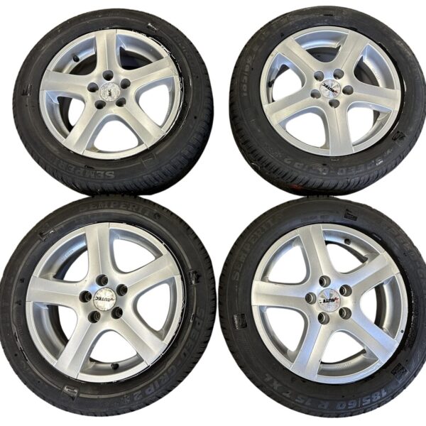 Autec N605/T37 Alufelgensatz Silber 6Jx15 Zoll ET 38, LK 5x100 KBA: 47055
