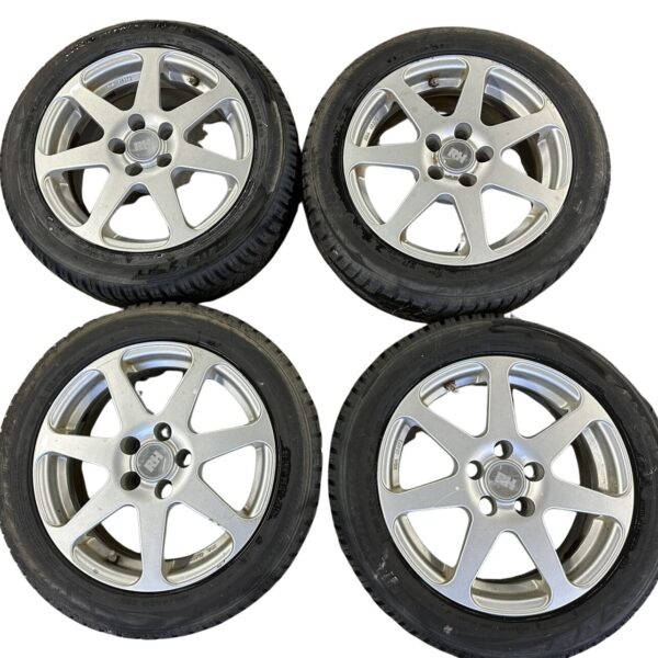 RH MX655 Showline Alufelgensatz Silber 6,5Jx15 Zoll 185/55 R15 Winterreifen KBA 45372