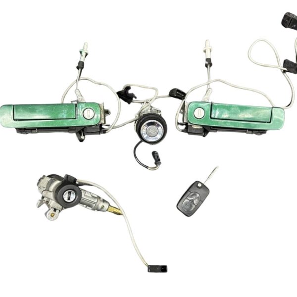 Audi Cabrio Typ89 Schloss Set Heckklappe / Zündschloss / Türgriffe Dunkelgrün mit Schlüssel