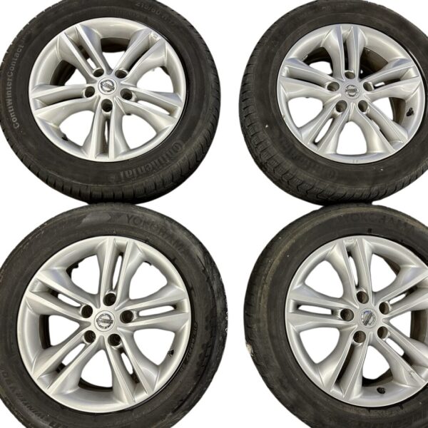 40300 BRO7A Nissan Qashqai Alufelgen 6,5Jx17 Zoll ET 40, LK 5x114,3 & Winterreifen 215/60 R17