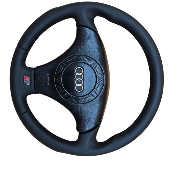 4B0419091E Audi 80 Cabrio/Coupe Typ 89 A4 A6 A8 Airbag Leder Lenkrad 3-Speichen S-Line schwarz Neu bezogen!