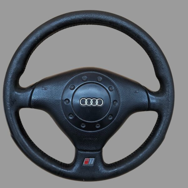 4B0419091E + 4A0880201F Audi Airbag Leder Lenkrad 3-Speichen S-Line schwarz