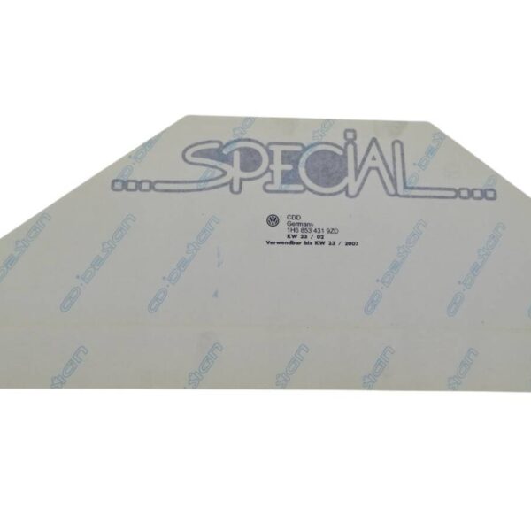 1H6853431K9ZD VW Original Folienschriftzug Diamantsilber ,,Special" Neu