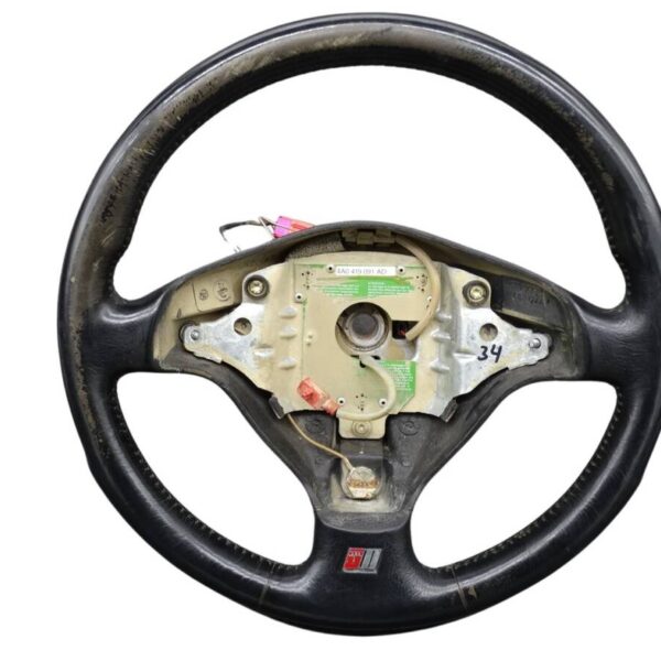 4A0419091AD+4D0951543D Audi 80 Cabrio/Coupe Typ 89 A4 A6 A8 Lederlenkrad 3-Speichen S-Line schwarz