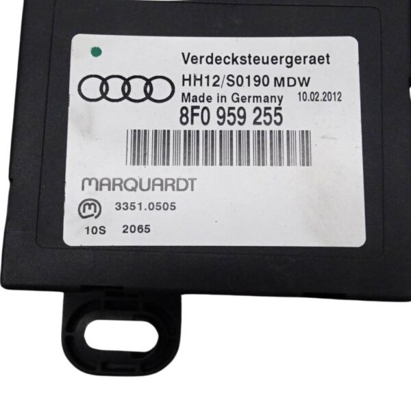 8F0959255 Audi A5 Cabrio 8F Verdecksteuergerät