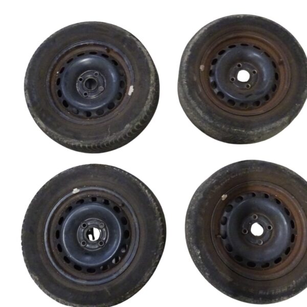 8A0601025G 2150907 Audi 80 B4 Stahlfelgen Satz Schwarz 6x15 Zoll ET37 LK 4x108