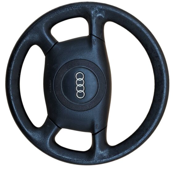 4B0419091AR + 8L0880201 Audi 80 Cabrio/Coupe Typ 89 A4 A6 Airbag Lederlenkrad 4-Speichen schwarz