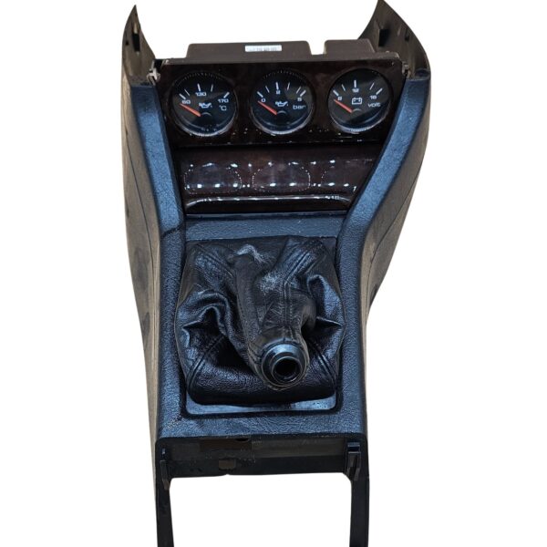 8A1863243 8A1919214C Audi 80 B4 / Coupe / Cabrio Typ 89 Mittelkonsole schwarz mit Zusatzinstrument und Aschenbecher Wurzelholz