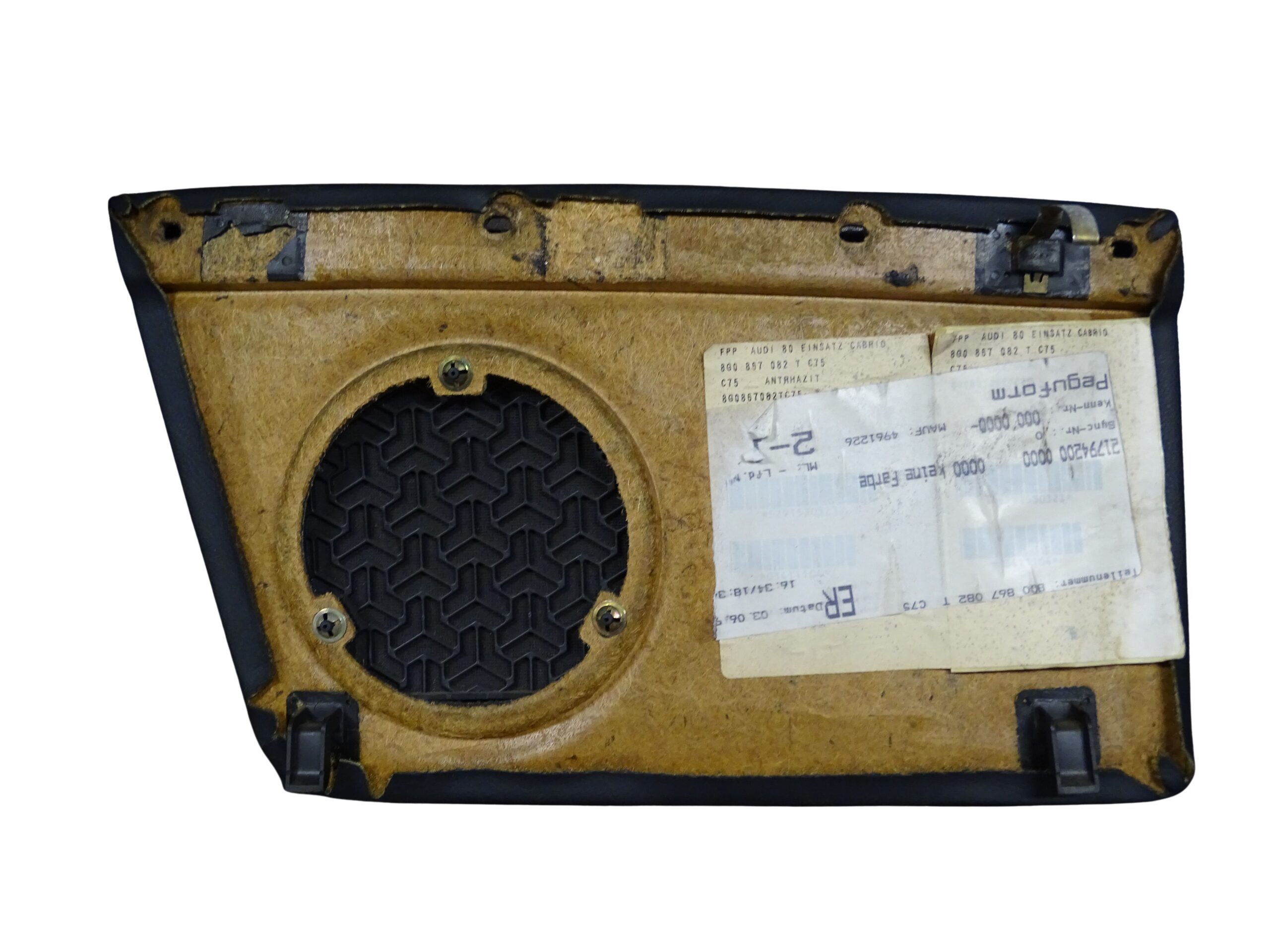 8G0867082T C75 Audi 80 Cabrio Typ89 Türpappe Einsatz Seitenverkleidung Rechts Hinten Leder Anthrazit B-Ware – Bild 3