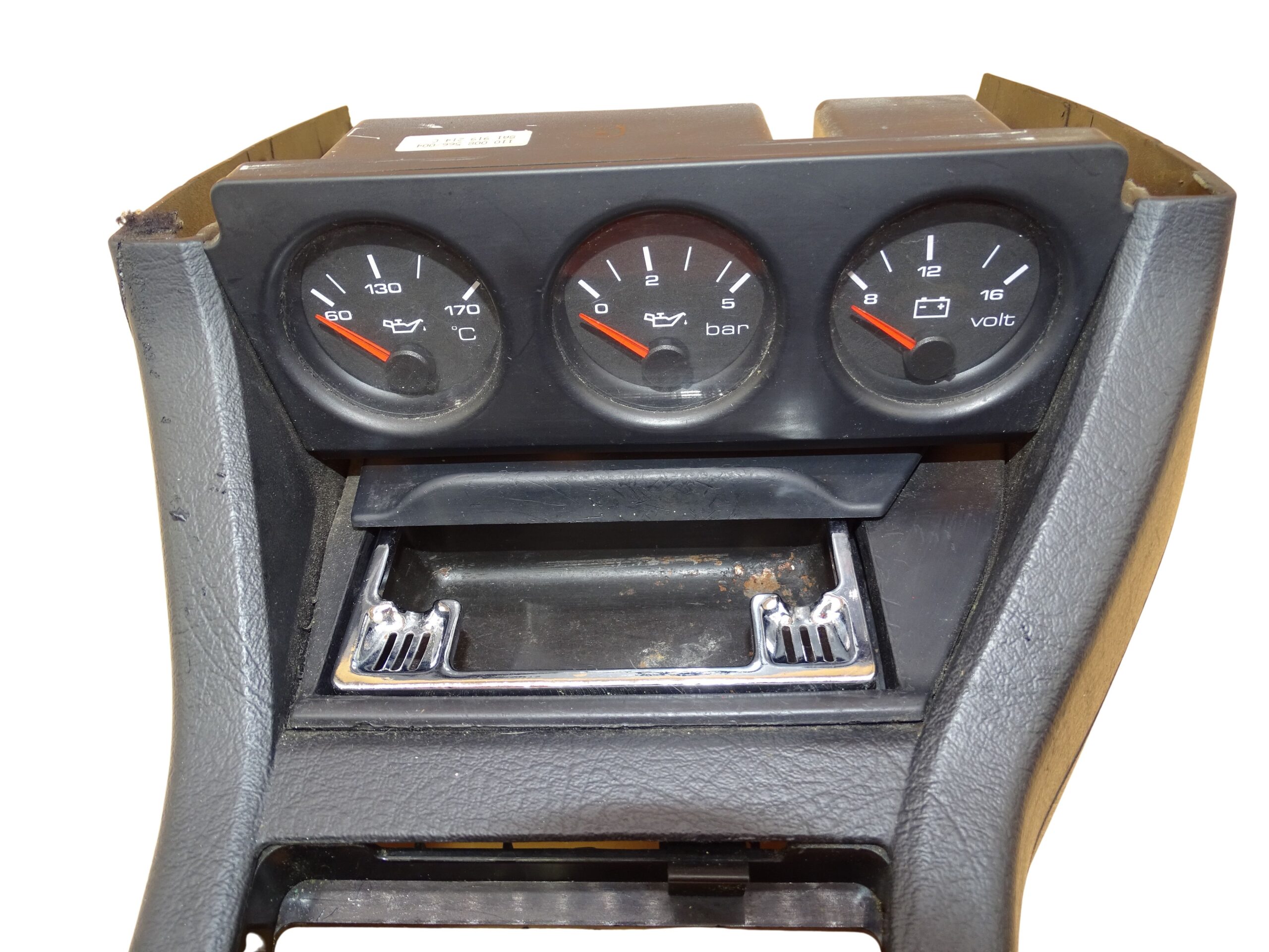 8A1863243D+8A1919214C Audi 80 90 B3 B4 Cabrio Coupe Typ 89 Mittelkonsole mit Zusatzinstrumenten Aschenbecher Schwarz – Bild 7