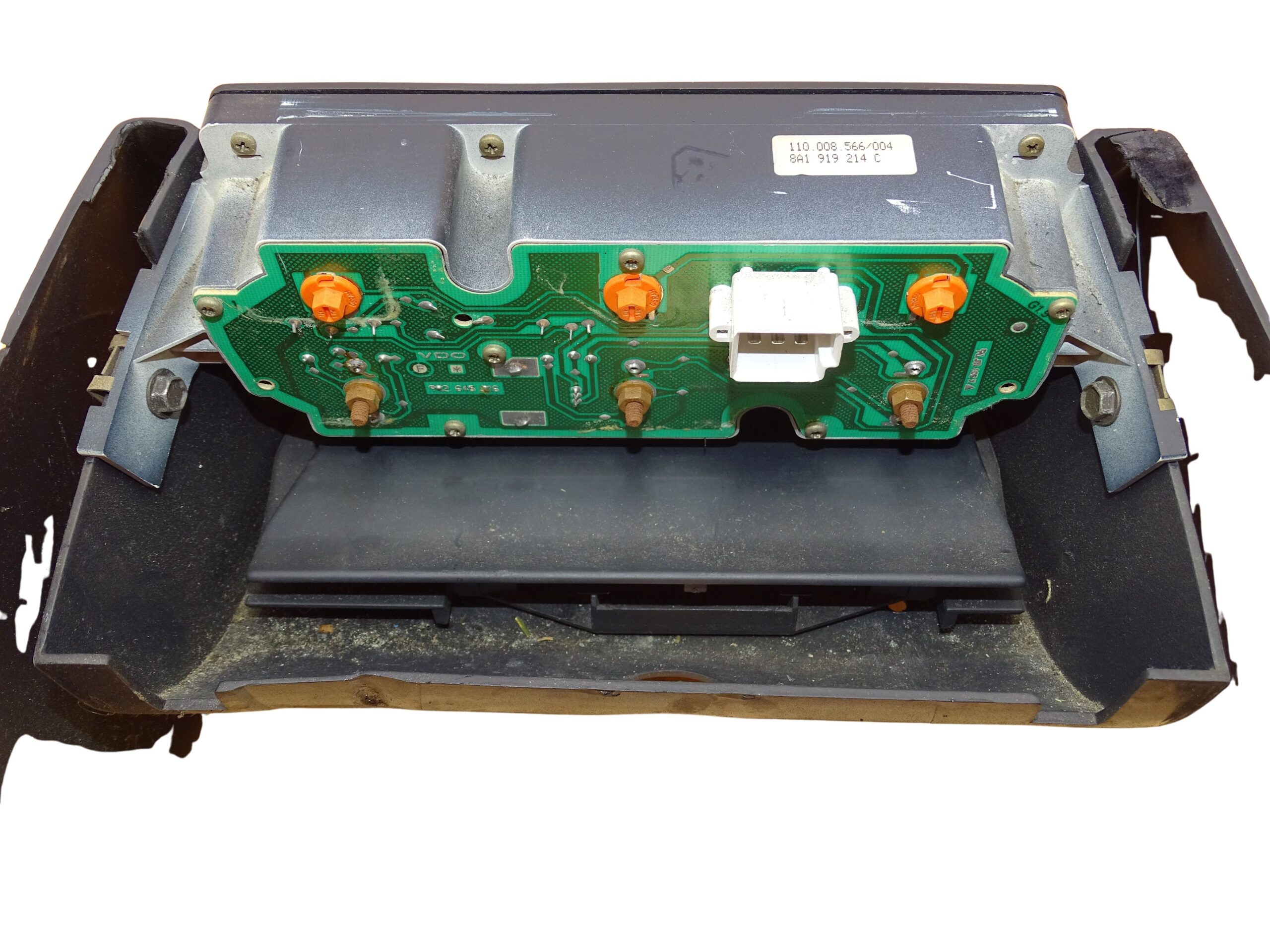 8A1863243D+8A1919214C Audi 80 90 B3 B4 Cabrio Coupe Typ 89 Mittelkonsole mit Zusatzinstrumenten Aschenbecher Schwarz – Bild 9