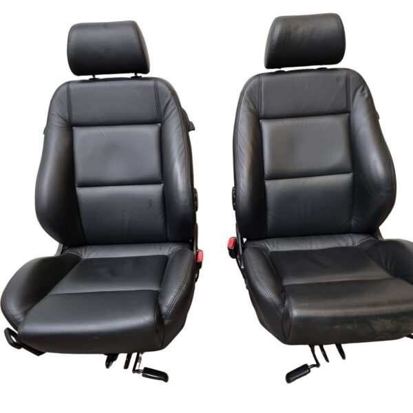 Audi 80 Cabrio Facelift Sitze Vorne Leder Schwarz Seitenairbag neu bezogen