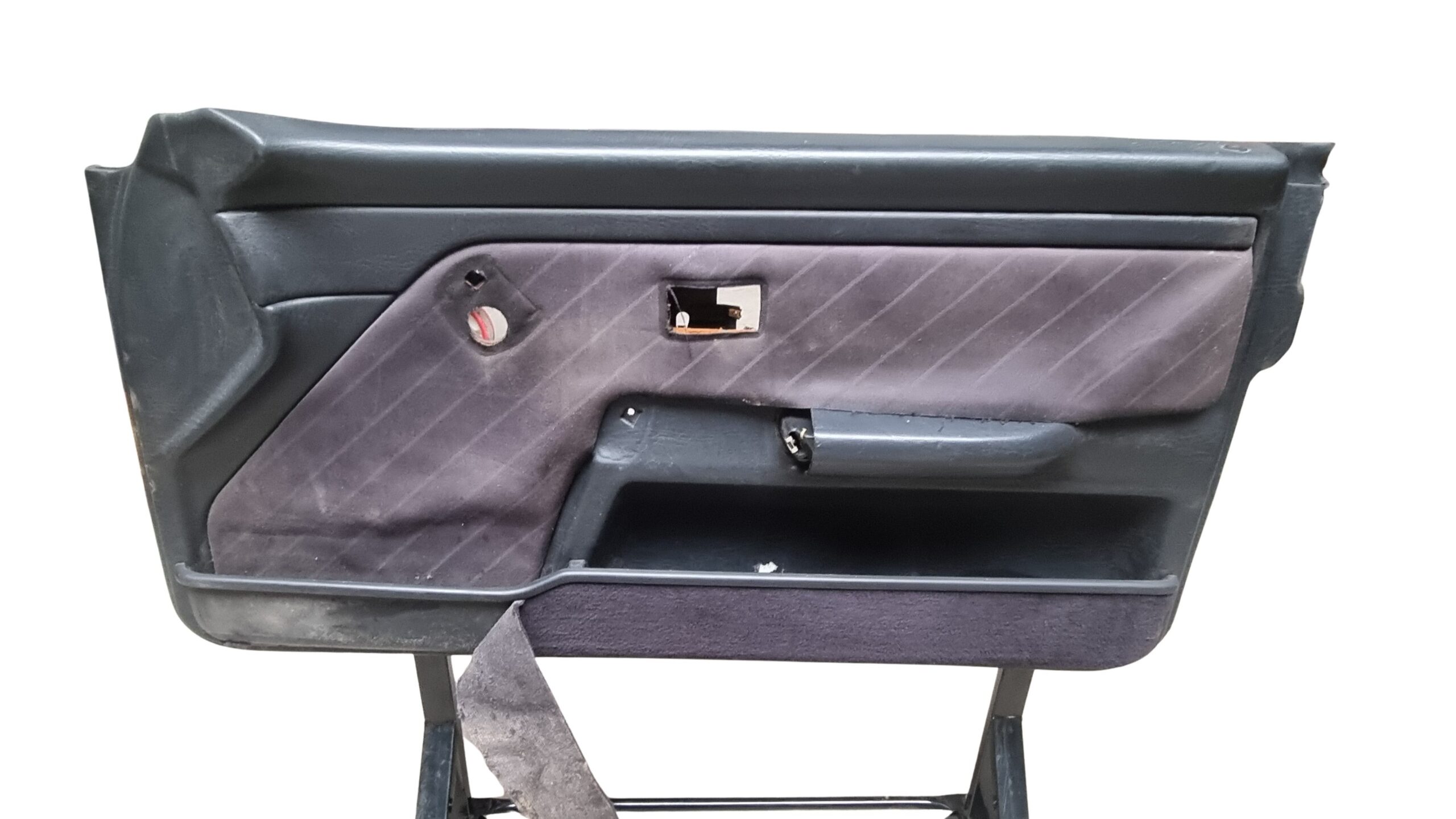 895868102 Audi 80 Cabrio Typ 89 Beifahrerseite Türverkleidung Grau Blau / Stoff – Bild 7