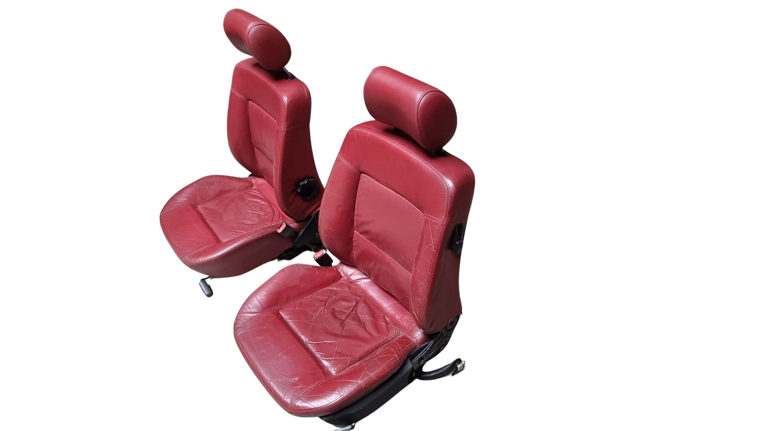 Audi 80 Cabrio Sitze Fahrerseite Beifahrerseite Leder Rot – Bild 2