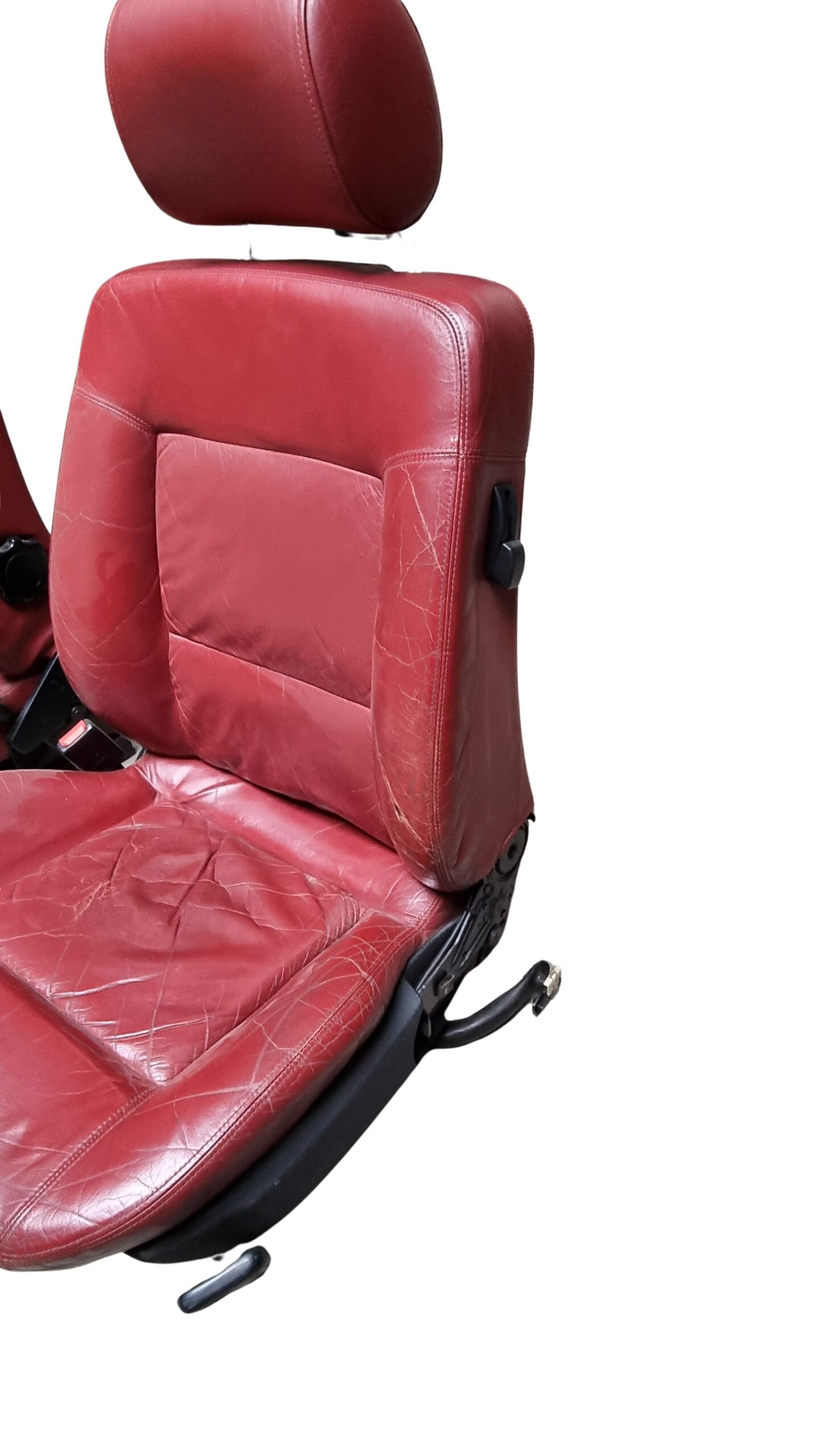 Audi 80 Cabrio Sitze Fahrerseite Beifahrerseite Leder Rot – Bild 6