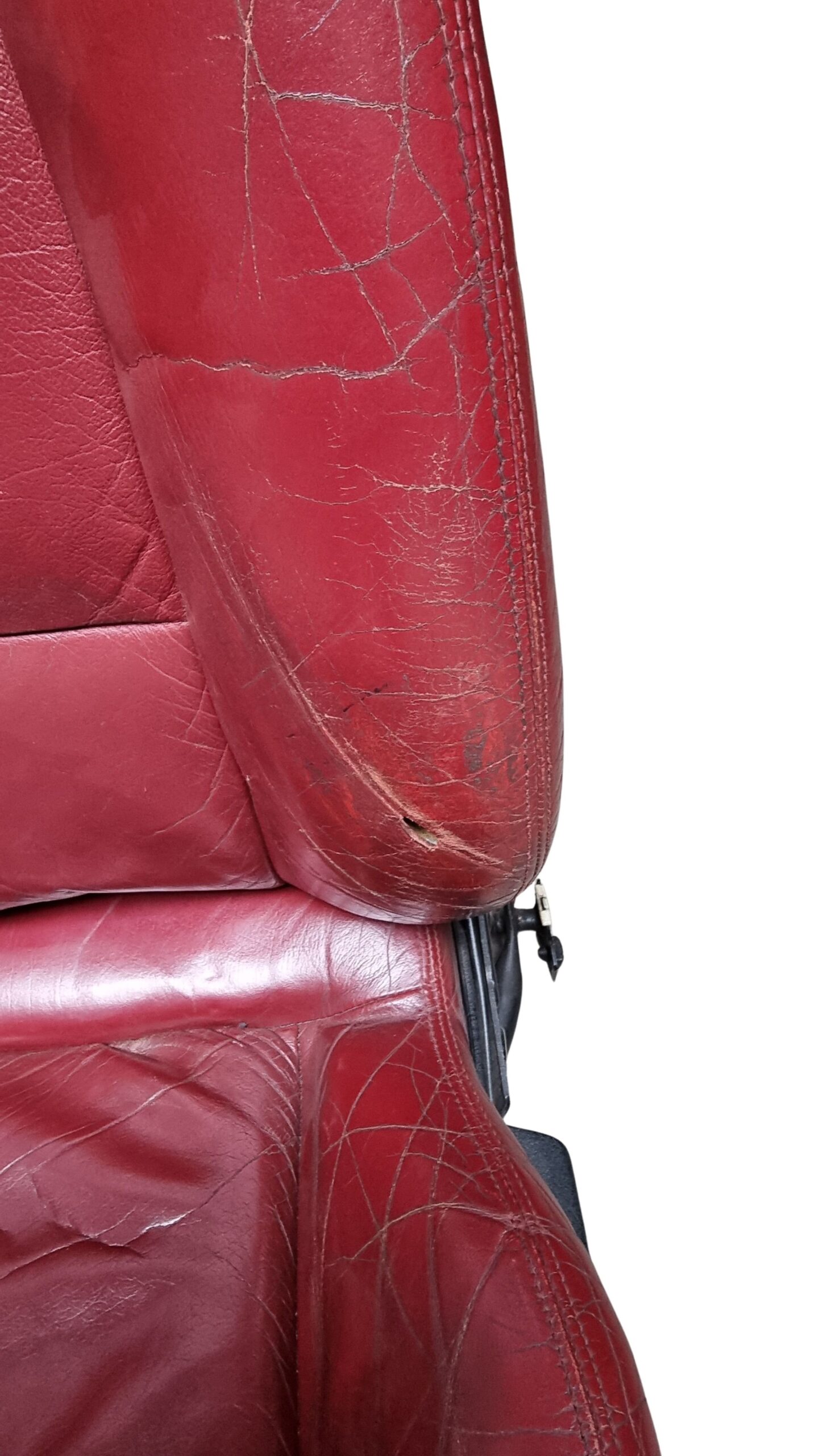 Audi 80 Cabrio Sitze Fahrerseite Beifahrerseite Leder Rot – Bild 9