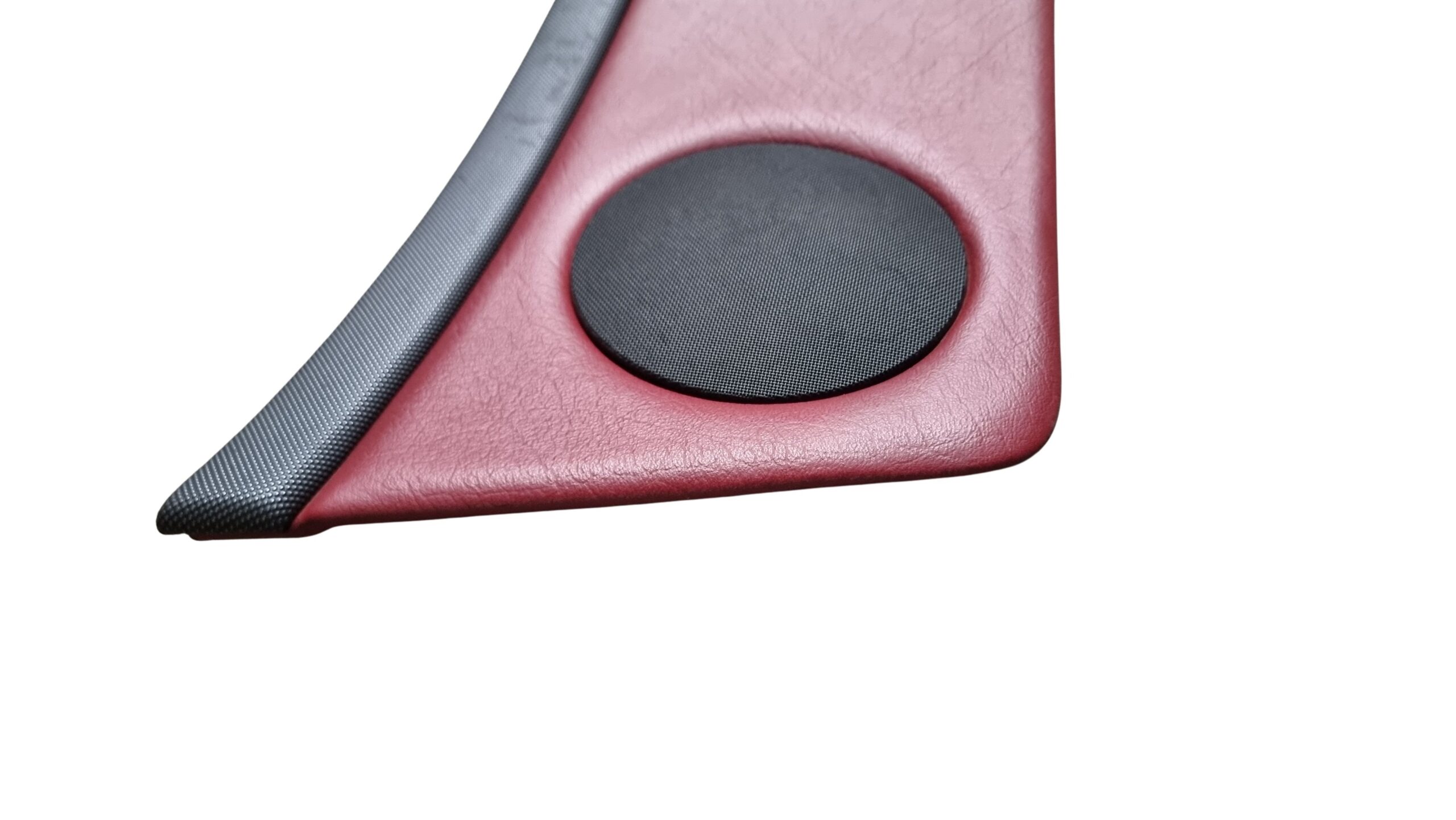 8G0867082AK FQP Audi 80 Cabrio Typ89 Türpappe Einsatz Seitenverkleidung Rechts Hinten Leder Rot – Bild 2