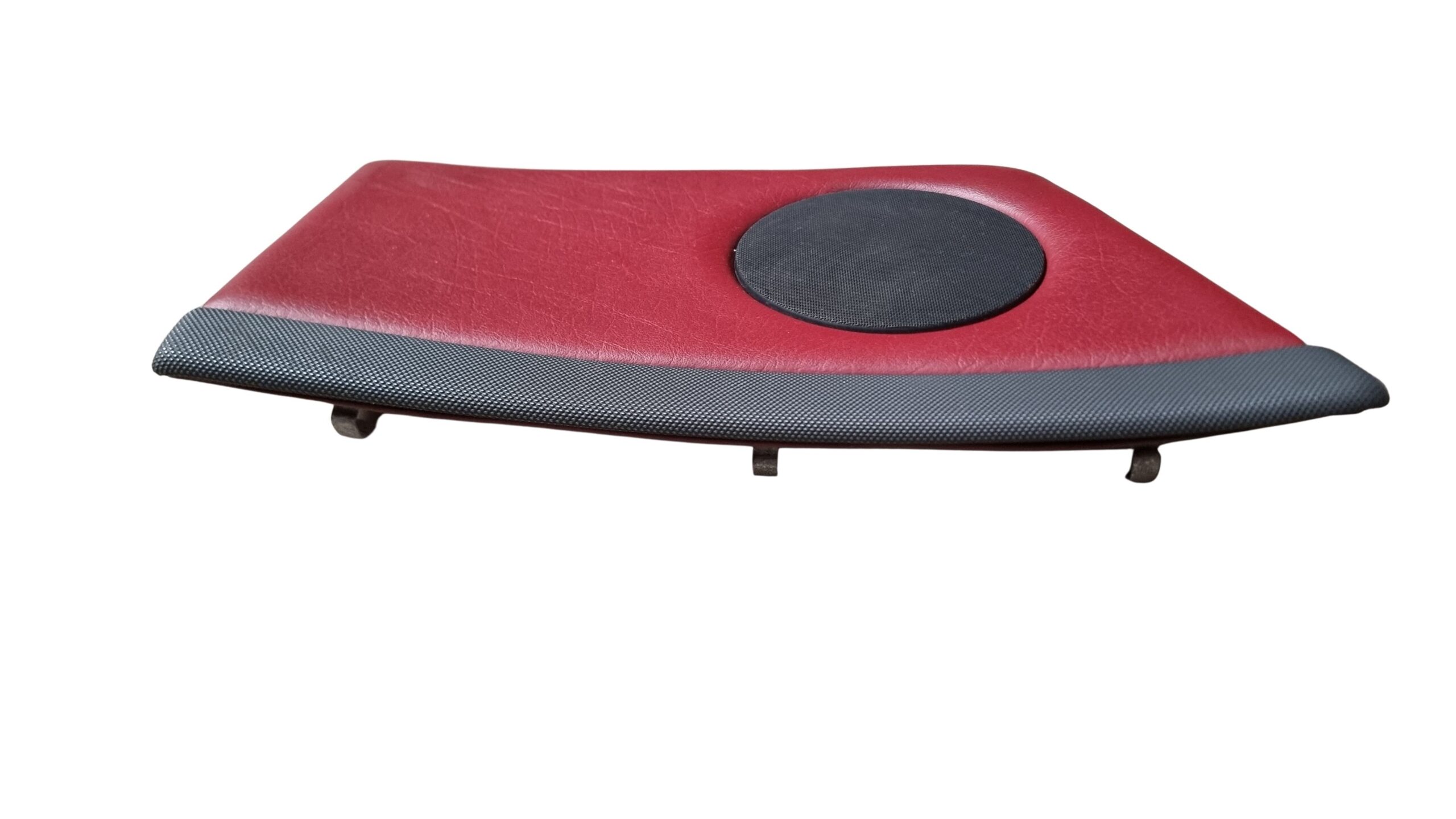 8G0867082AK FQP Audi 80 Cabrio Typ89 Türpappe Einsatz Seitenverkleidung Rechts Hinten Leder Rot – Bild 4