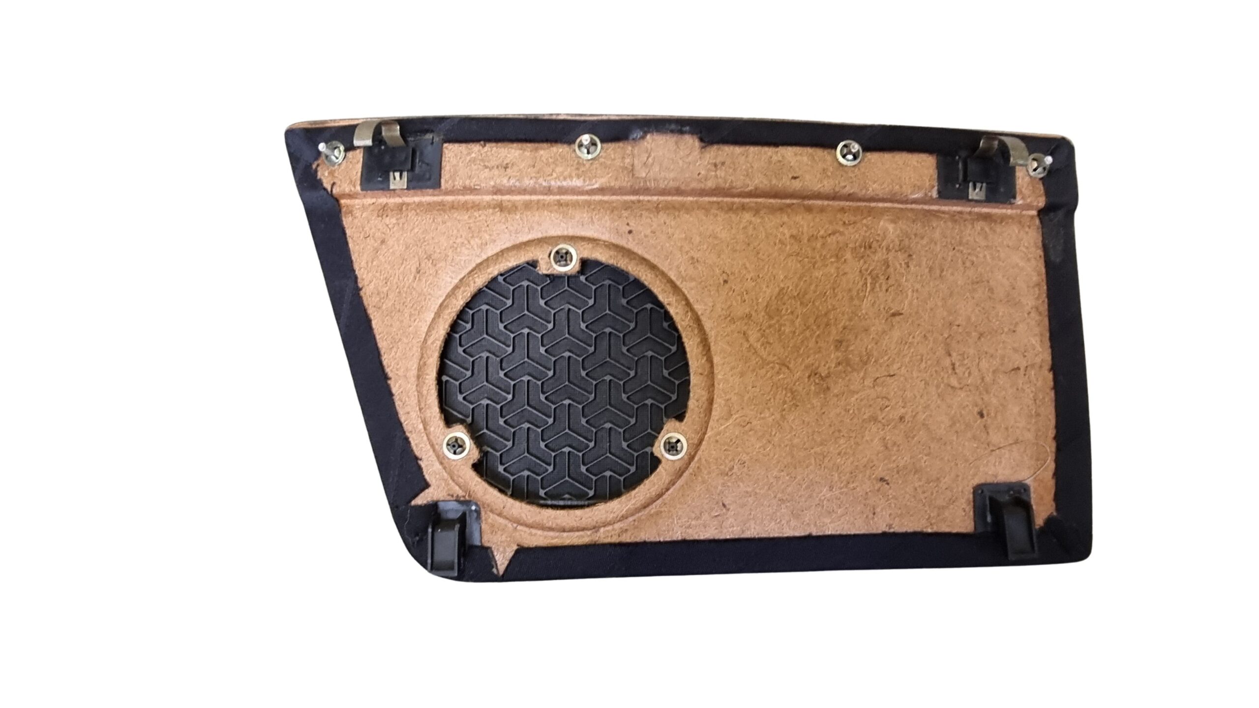 8G0867082 Audi 80 Cabrio Typ 89 Türpappe Einsatz Seitenverkleidung Rechts Hinten Stoff Anthrazit mit Holzoptikleiste – Bild 6