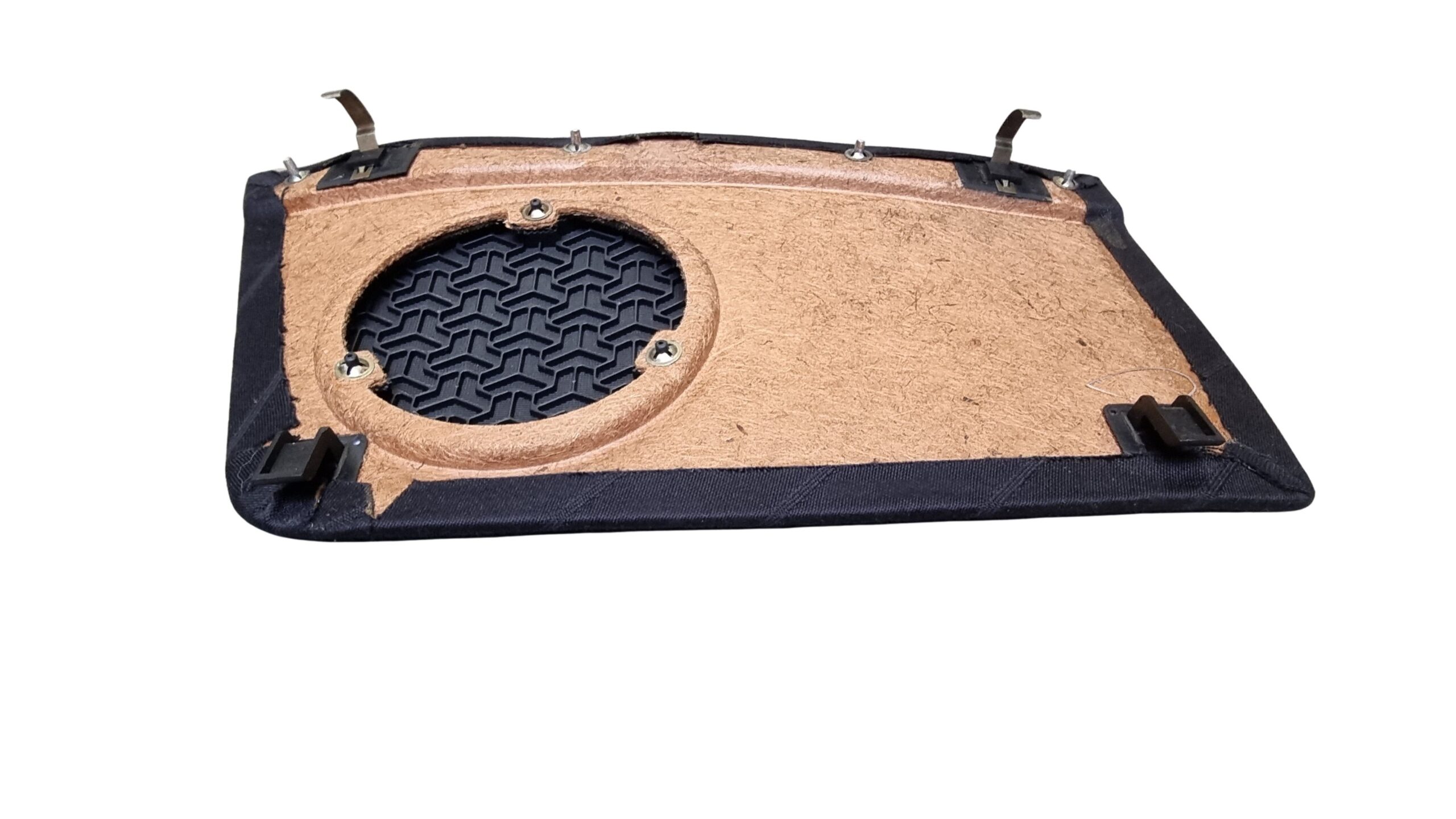 8G0867082 Audi 80 Cabrio Typ 89 Türpappe Einsatz Seitenverkleidung Rechts Hinten Stoff Anthrazit mit Holzoptikleiste – Bild 7
