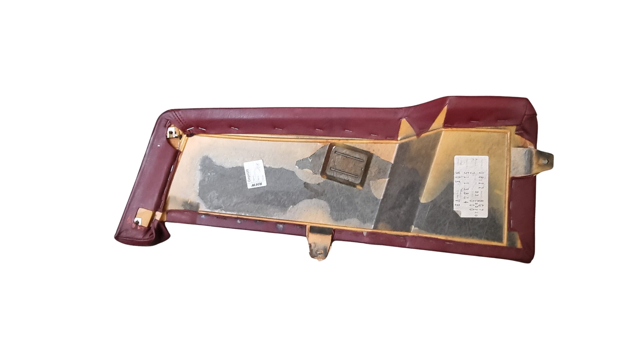 8G0885703B Audi 80 B3 Cabrio Leder Seitenpolster Links hinten Weinrot – Bild 7