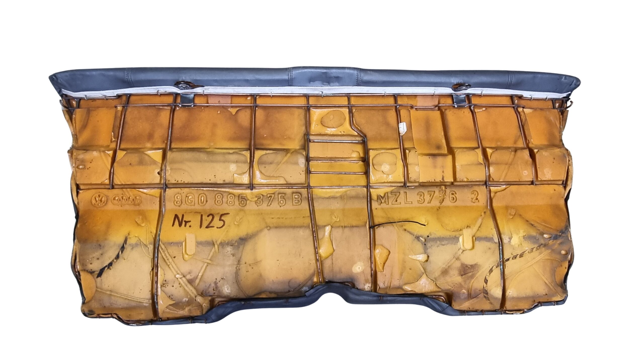 8G0885775A + 8G0885375B Audi 80 Cabrio Typ 89 Rücksitzbank Leder Anthrazit Grau dunkel – Bild 15
