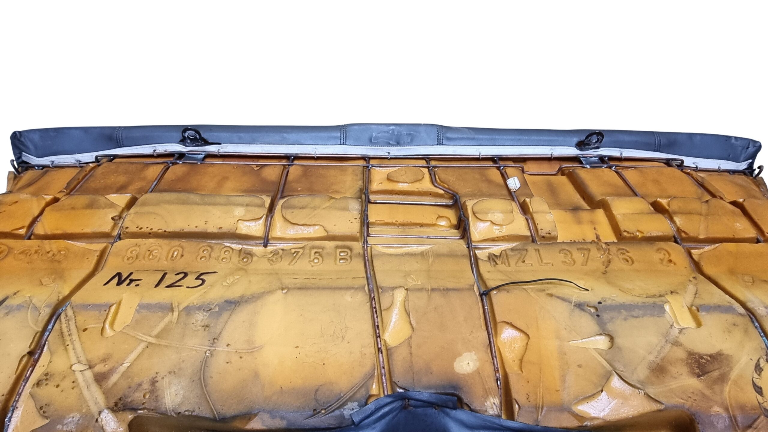8G0885775A + 8G0885375B Audi 80 Cabrio Typ 89 Rücksitzbank Leder Anthrazit Grau dunkel – Bild 16