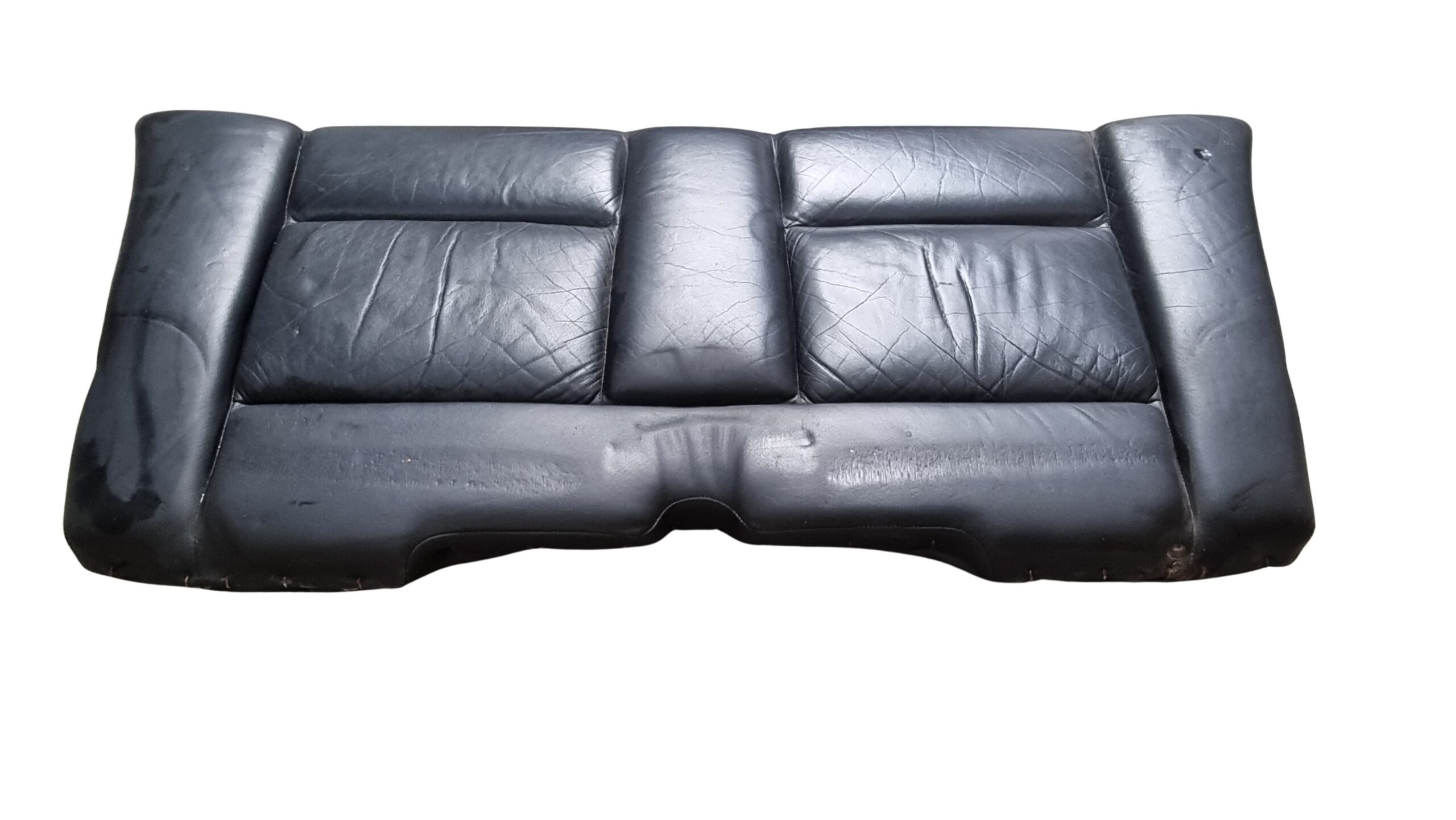 8G0885375B Audi 80 Cabrio Typ 89 Rücksitzbank Sitzfläche Leder schwarz – Bild 4