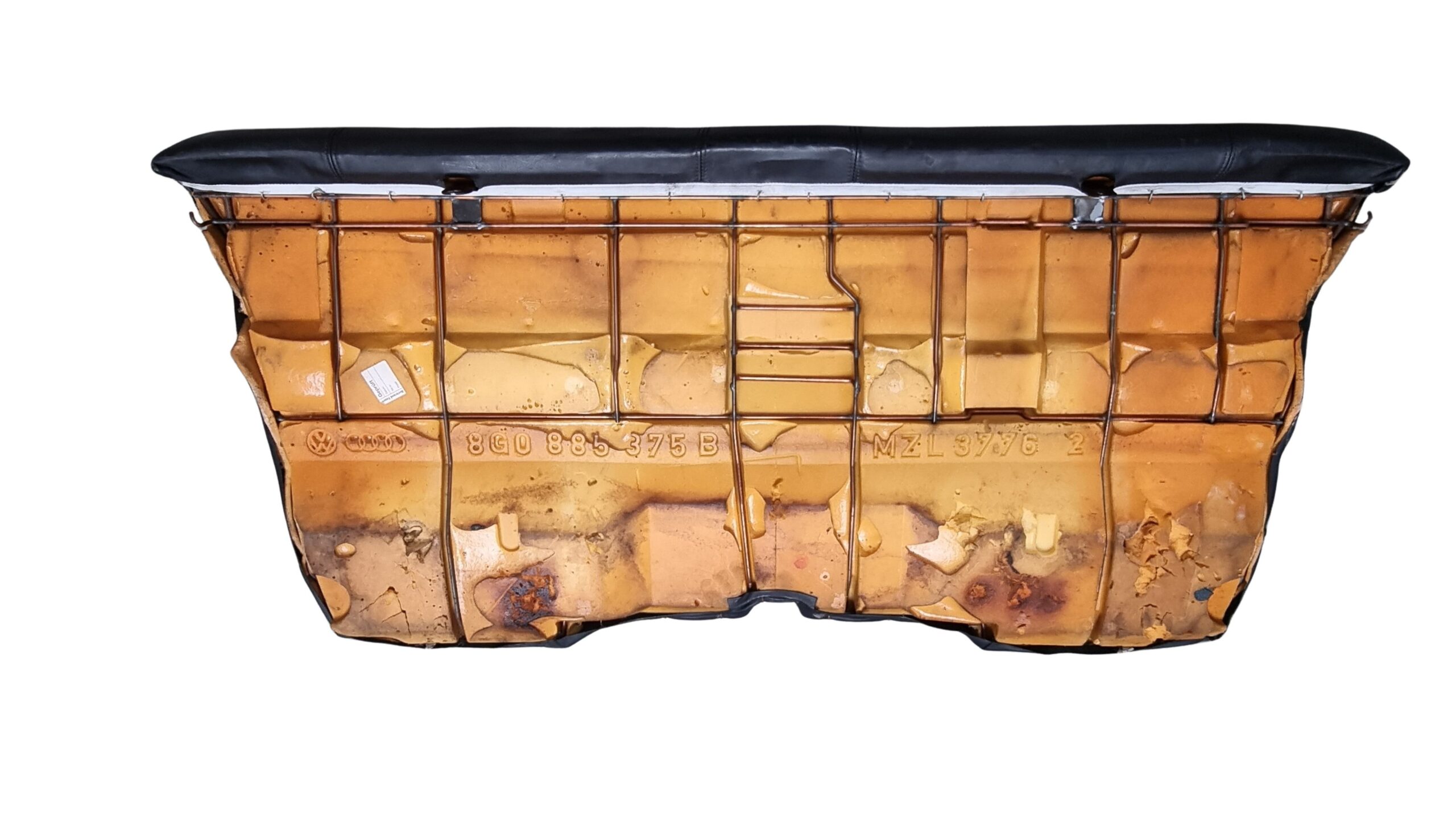 8G0885375B Audi 80 Cabrio Typ 89 Rücksitzbank Sitzfläche Leder schwarz – Bild 6