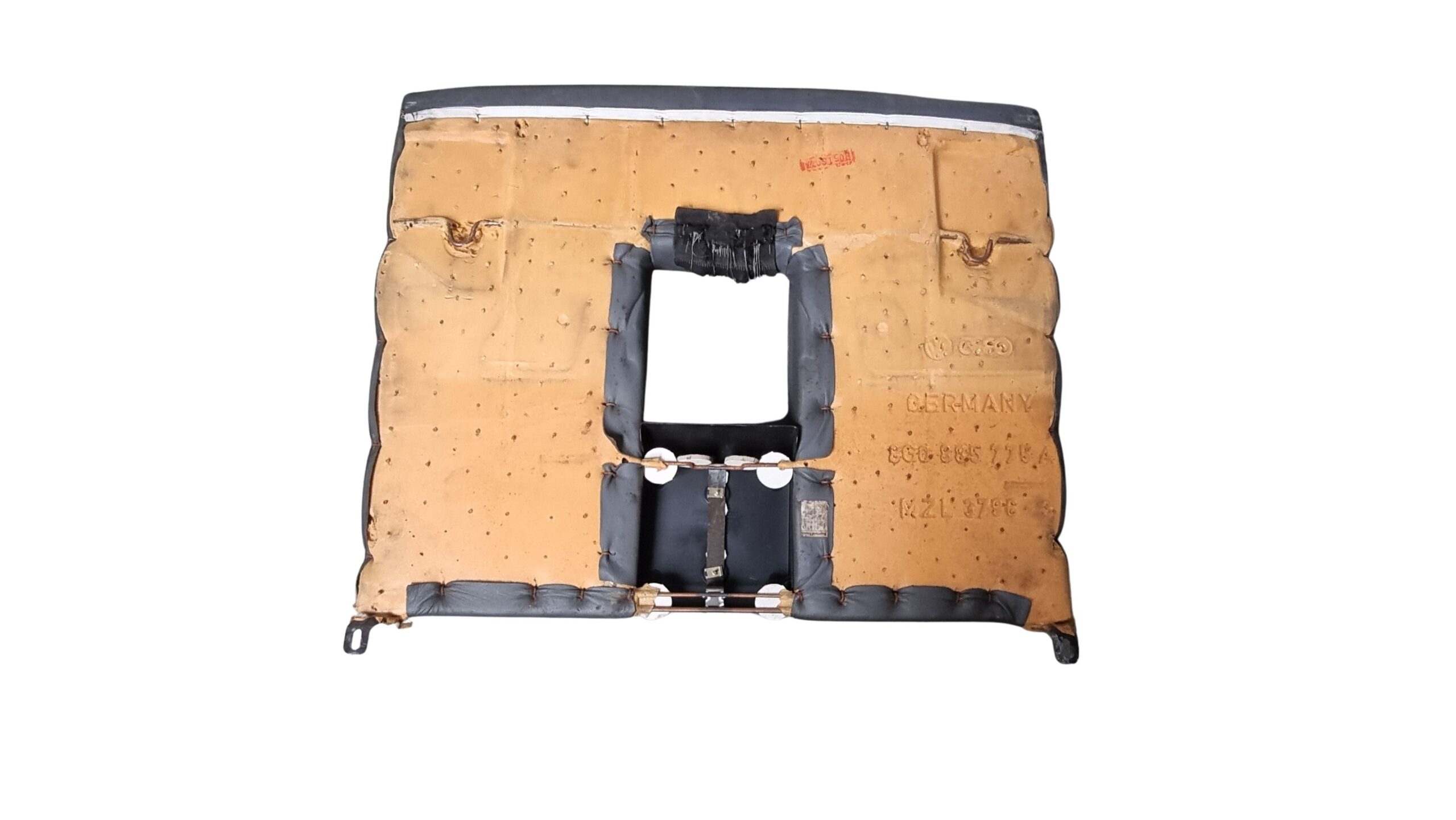 8G0885775A + 8G0885375B Audi 80 Cabrio Typ 89 Rücksitzbank Rücksitzlehne Leder Anthrazit Grau – Bild 7