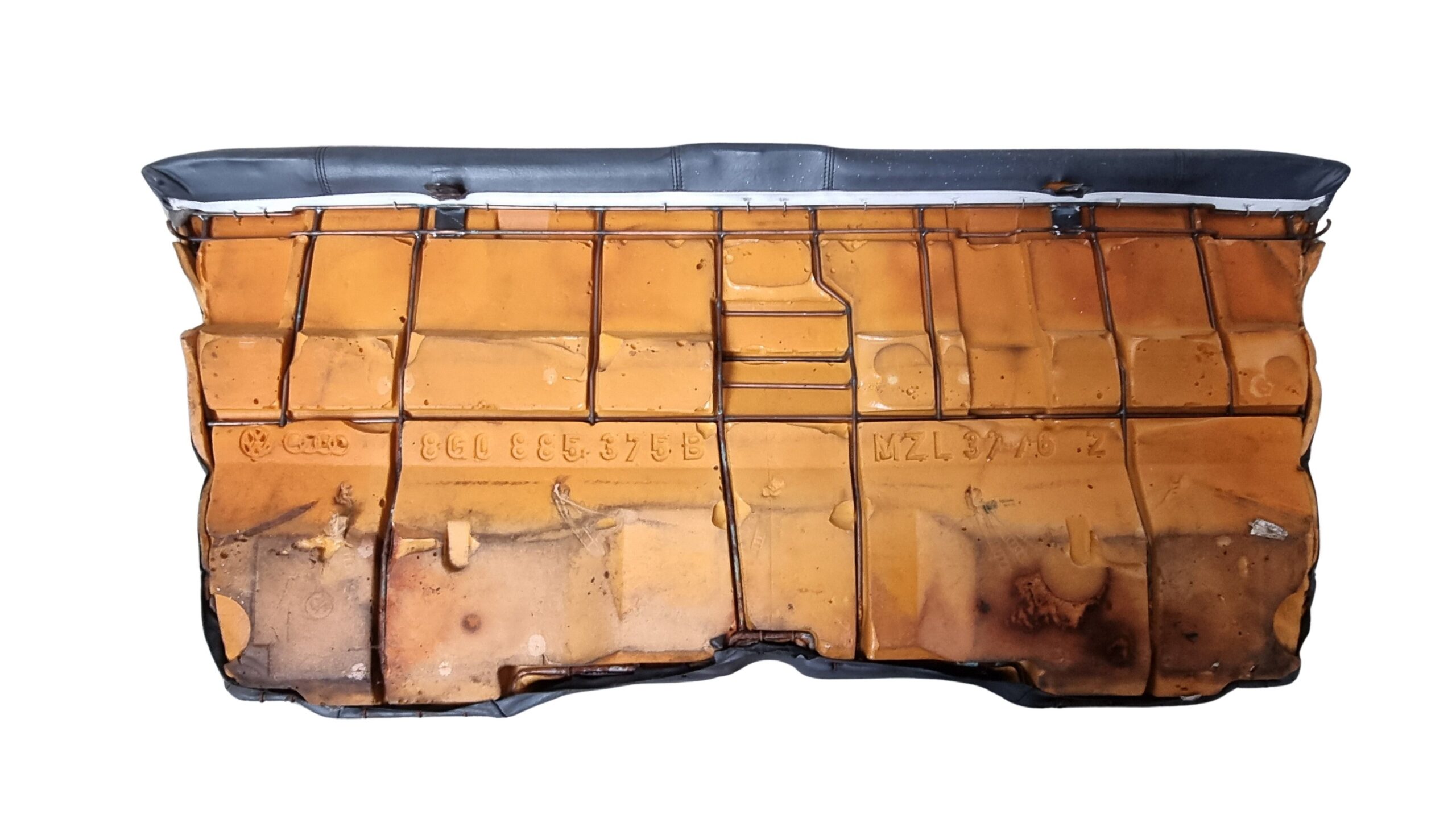 8G0885775A + 8G0885375B Audi 80 Cabrio Typ 89 Rücksitzbank Rücksitzlehne Leder Anthrazit Grau – Bild 17